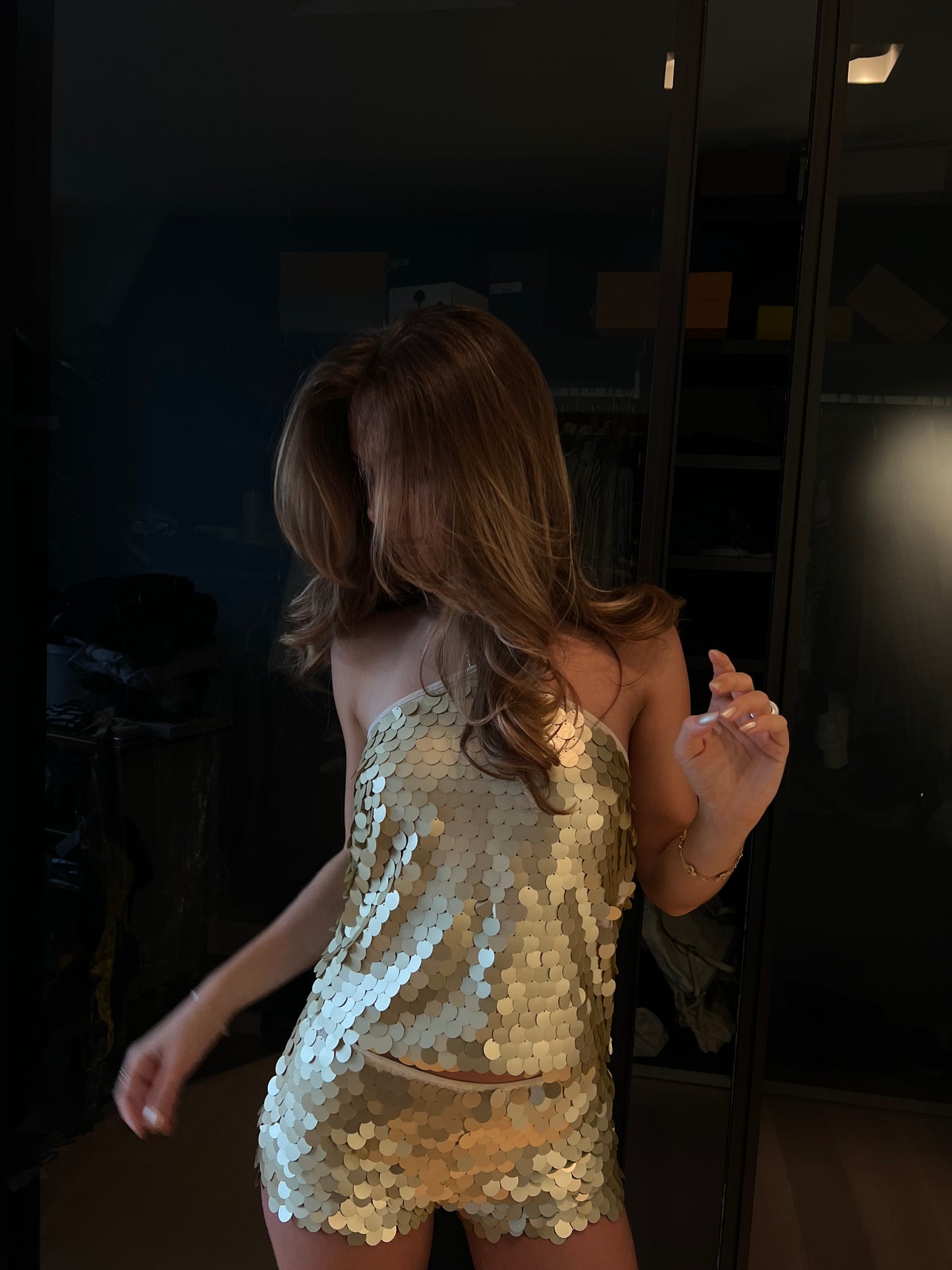 golden paillette set