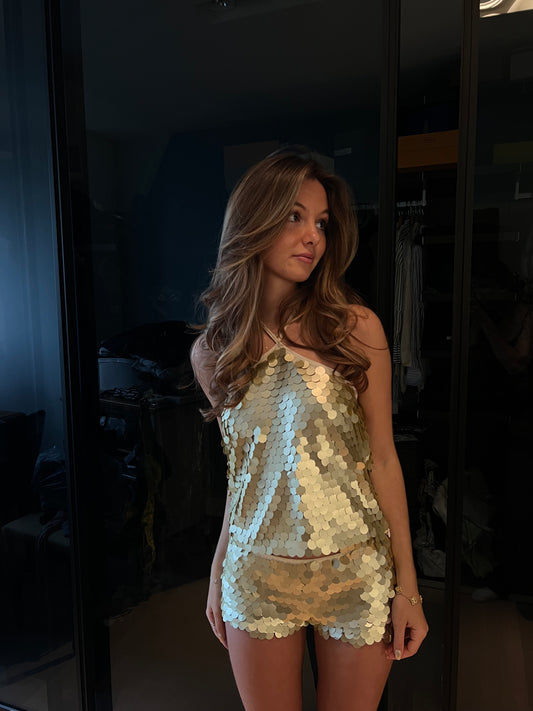 golden paillette set